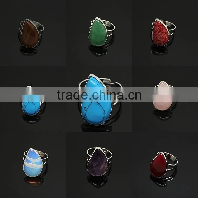 RG1091 Gold plated arrowhead Druzy Geode stone boho ring