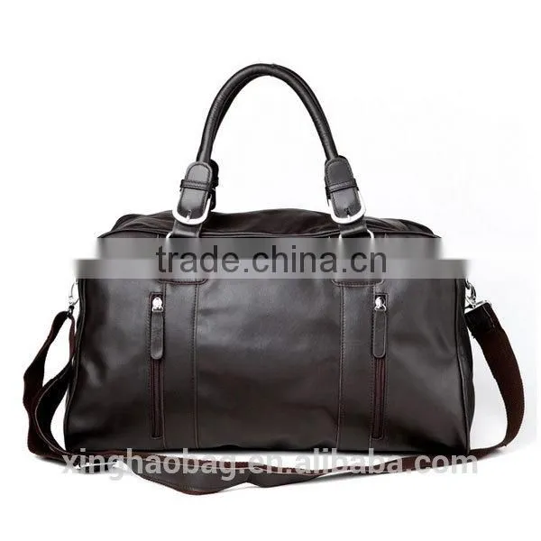 High quality leather travel luggage bags made in china