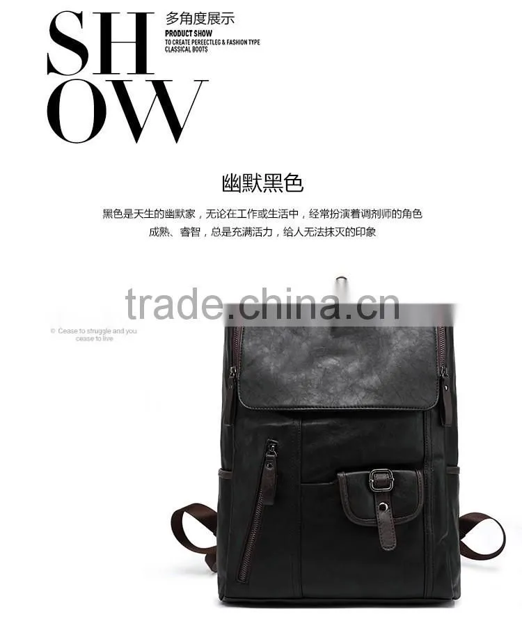 2015 vintage mens leather laptop bag backpack