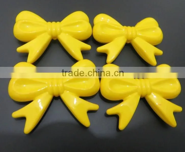 Fashion Mixed Colorful Plastic Acrylic Solid Bows beads for Chunky Necklace Jewelry