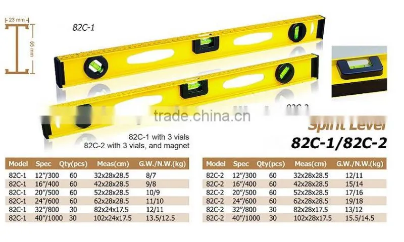 die casting adjustable aluminium spirit level