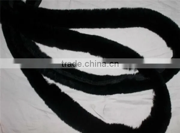 Hat accessories rabbit fur strips for hood rabbit strips