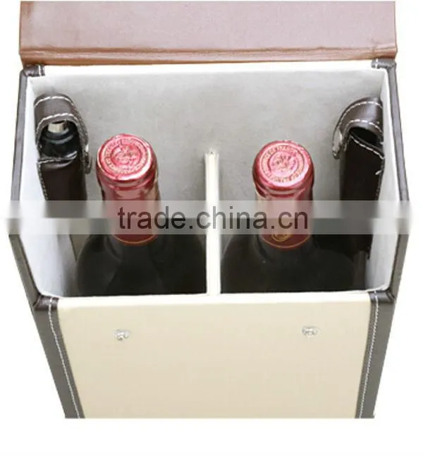 2015 New Design Promotion Pretty leather red wine packing
