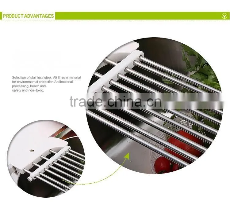 S/S+ABS 18*46*2 KITCHEN SINK DISH DRAINER