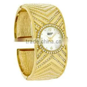 Square face alloy case bangle watch for ladies