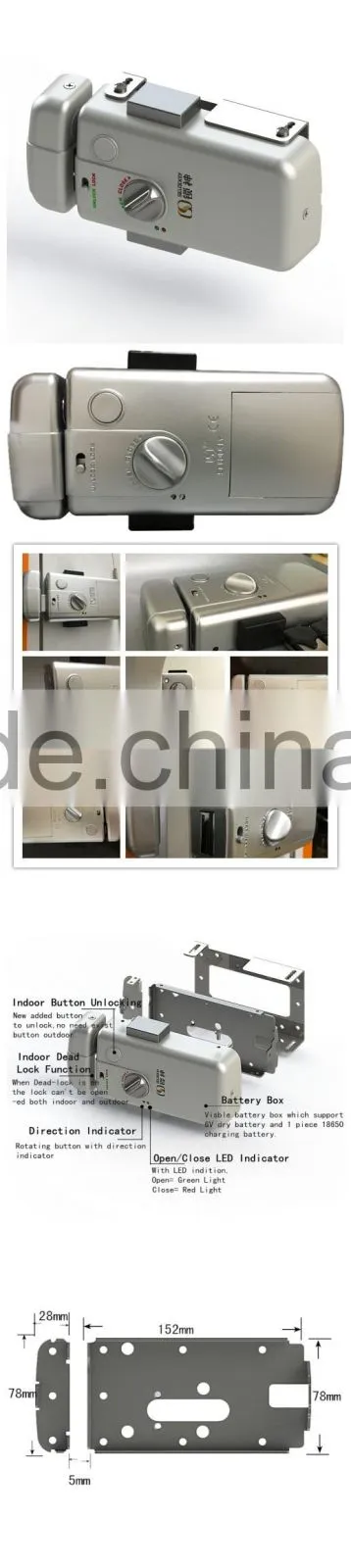 High security lock, hidden lock ,anti-thief lock for home(LY15CR2)