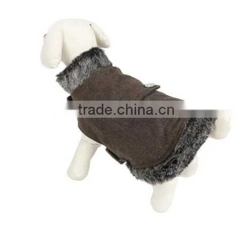 2015 wholesale high quality fur coat stocked designer dog clothes
