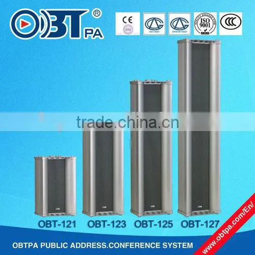 OBT-125 Professiona pa system aluminum column speaker with treble and Spread far/factory price