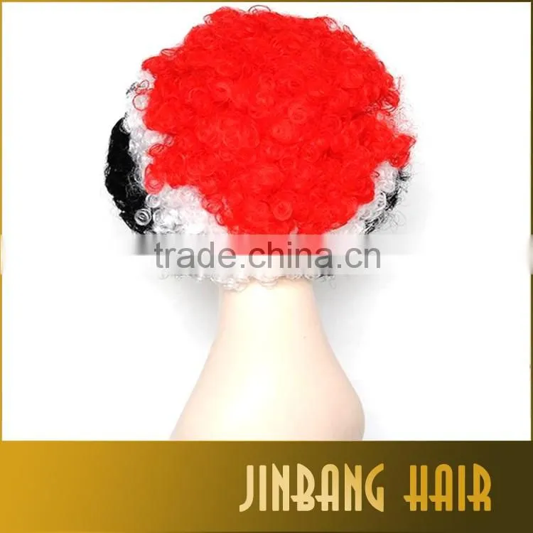 2016 hot selling cospaly wig Olympics football fans cheering wig all country flag wigs