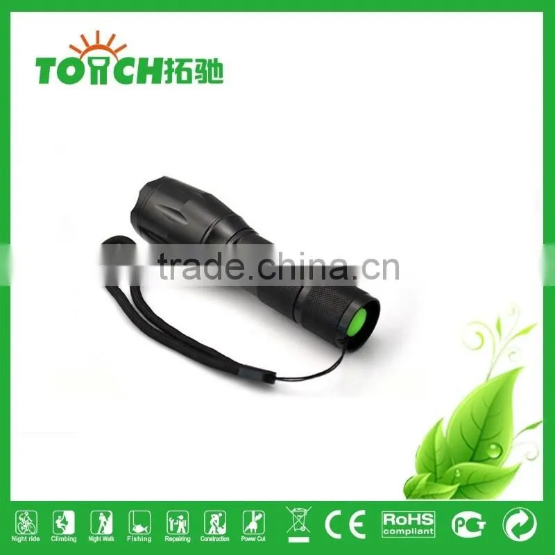 bicycle flashlights zoomable XML-T6 strong light flashlight Rechargeable 18650 battery high power flashlight for bike