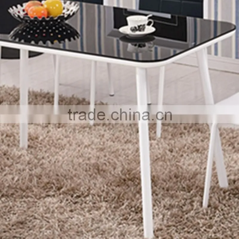 Tempered glass dinette combination of small apartment minimalist modern furniture