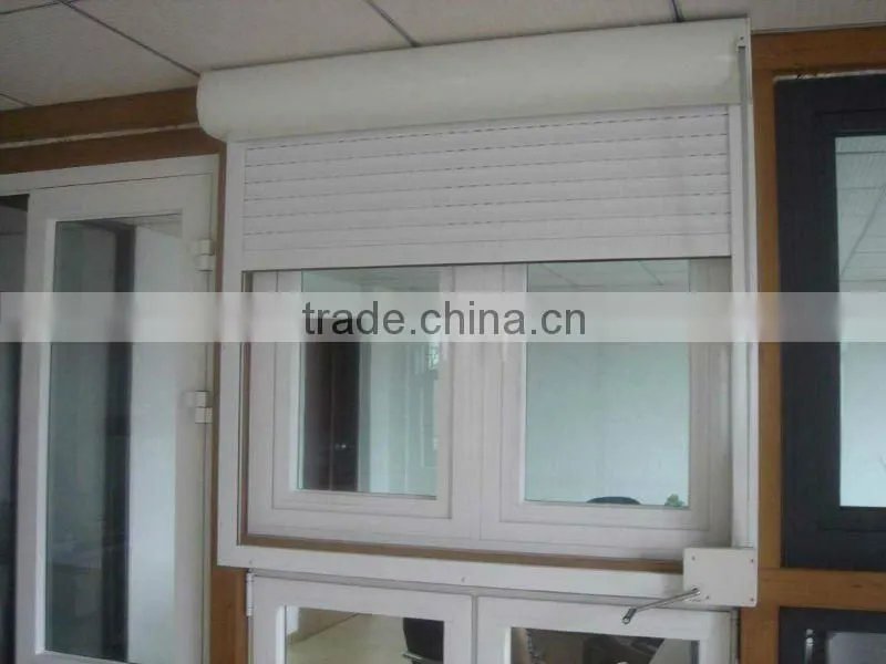 pvc window with roller shutter
