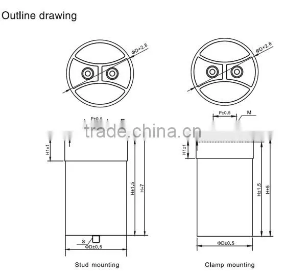 capacitor spot welder, dc link capacitor, 470uf 1200v