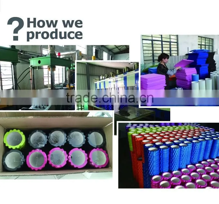 Wholesale Yoga & Pilates Type High Density Grid Foam Roller hard grid 33*14 custom eva foam roller