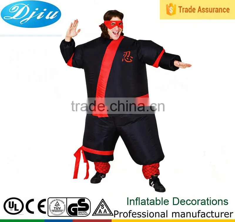 DJ-CO-166 black dress Ninja type cosplay inflatable Warrior costume party jumpsuit