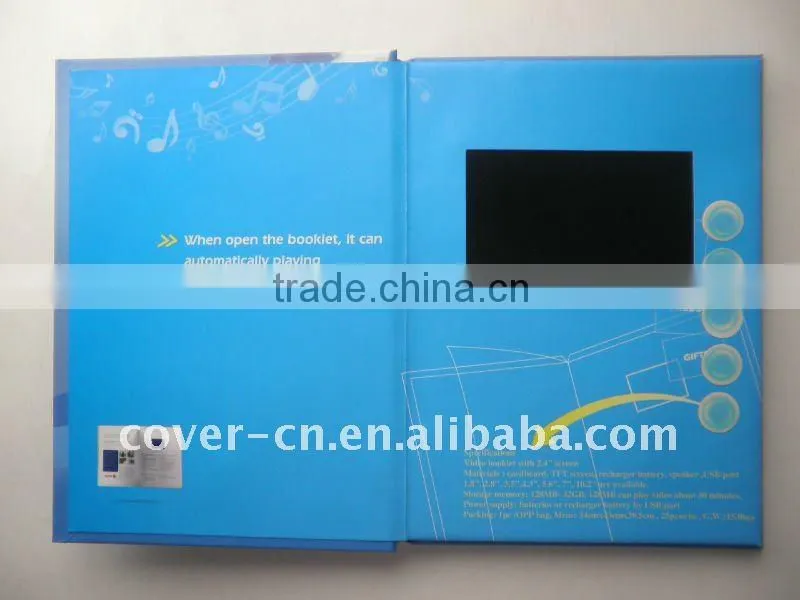 video party cards for promotion gifts/lcd booklet