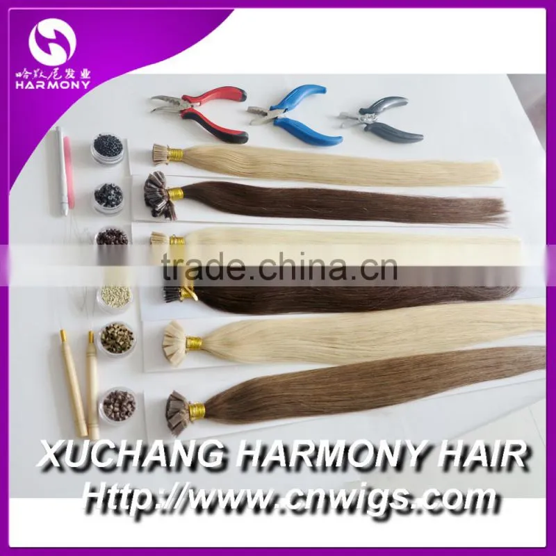GREAT QUALITY european i tip human hair extension pre bonded