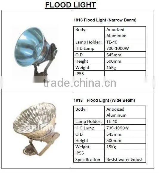 1000W Stainless marine fishing Matal Halide Lamp Sodium Light