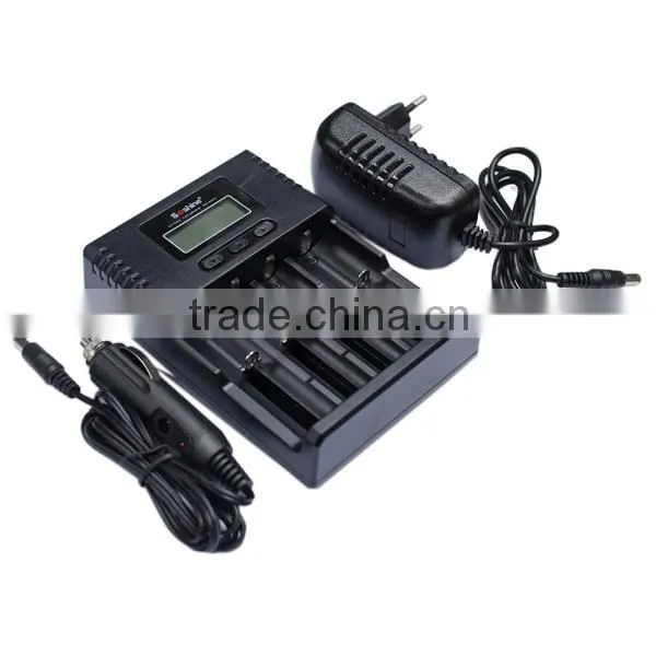 Soshine LCD 4A Universal Li-ion/NiMH/ LiIFePO4 Battery Charger for 18650 26650 AA AAA C battery charger 18650 charger