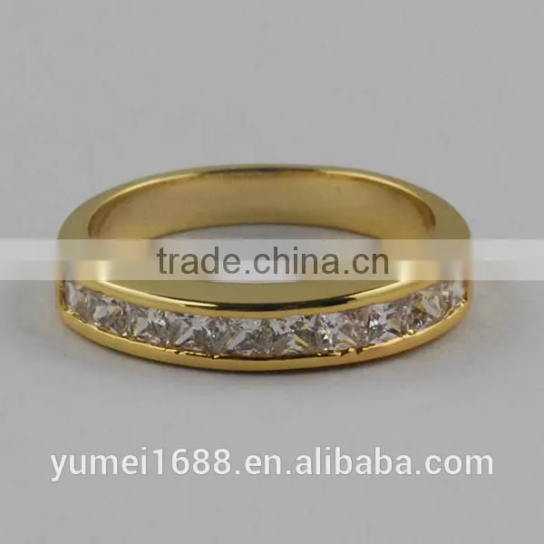 Fashion Rose 24K Gold Jewelry Ring,Micro Pave Setting Ring
