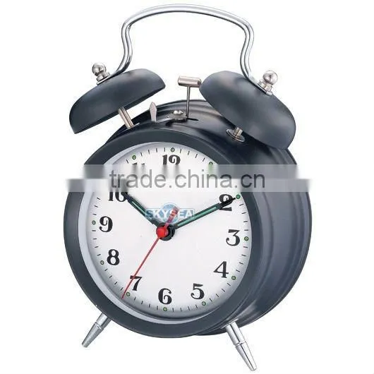 Retro mechanical twin bell alarm clock