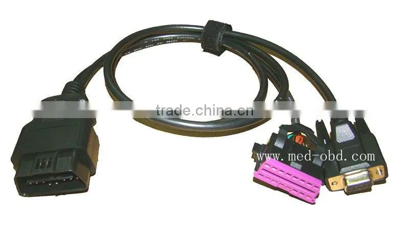 OBD2 cable OBD2 Interface OBD16PM to DB9PF+OBD2 6PF