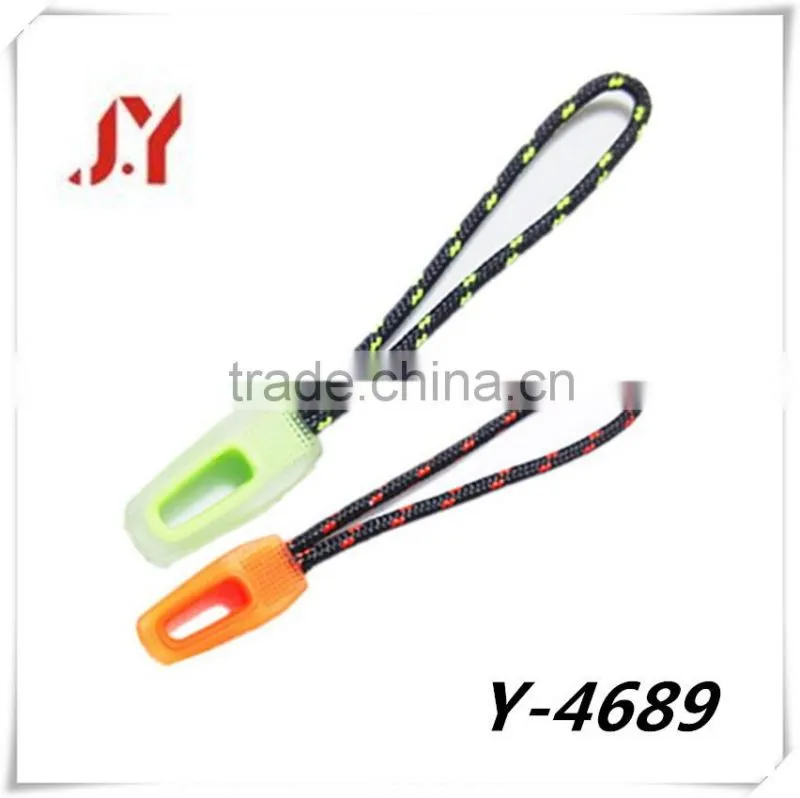 Custom plastic leather fancy zipper puller for ladies or men jeans top design