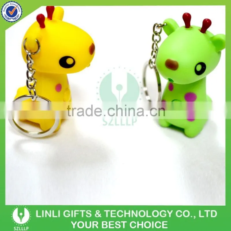 Promotional Led Horse Key Chain with Sound