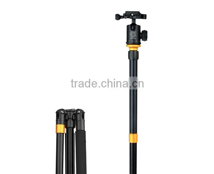 Q666 Telecopic camera tripod, Q570B clip leg hight stability aluminum tripod , SLR and video camera tripod factory direct