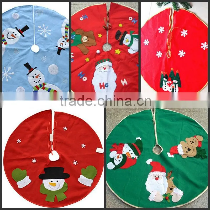 Alibaba china new custom christmas decoration product country style christmas tree skirt personalized christmas tree skirt