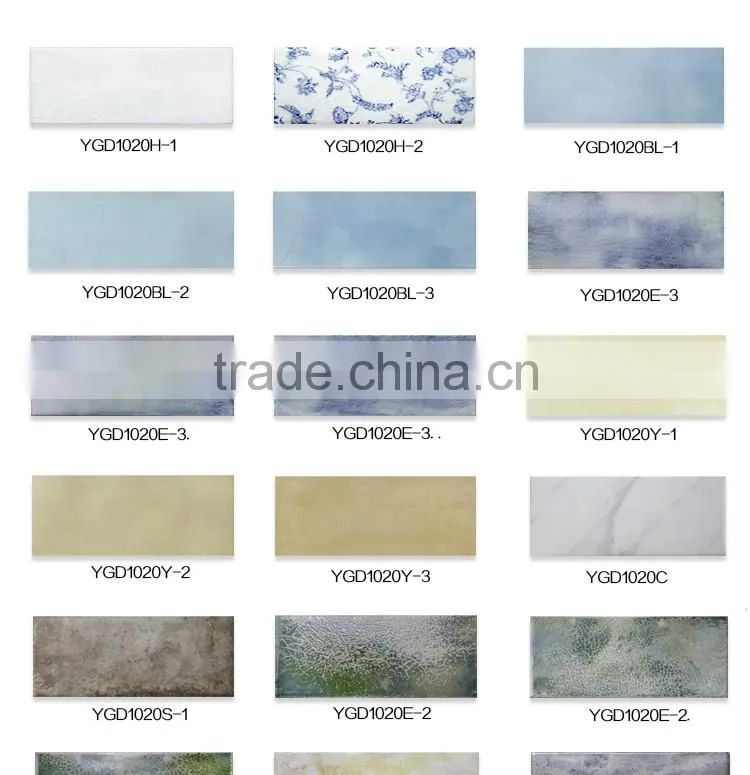 Hot sale 100*200mm glazed porcelain subway tile rustic kitchen floor tile