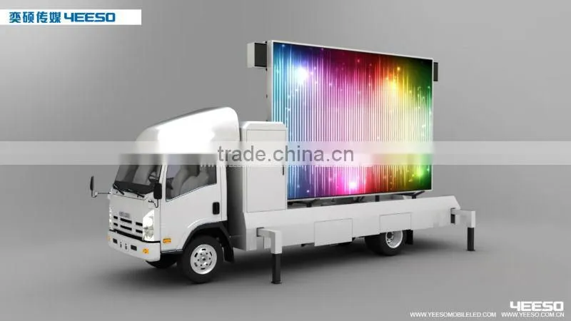 P10 outdoor mobile scrolling advertising LED display truck
