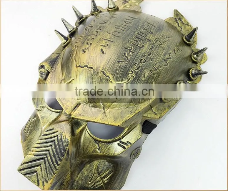 Cosplay party mask predator mask Gold and Silver