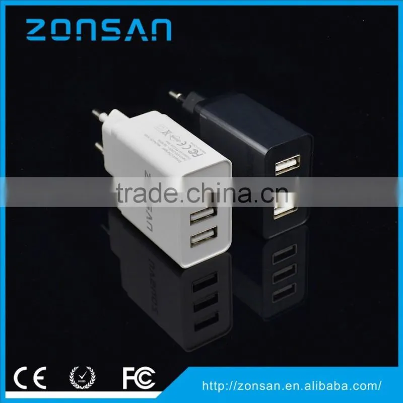 OEM Factory Shenzhen China 3 USB Port 3.1A Travel Portable Travel Portable Charger Multi Port Charger