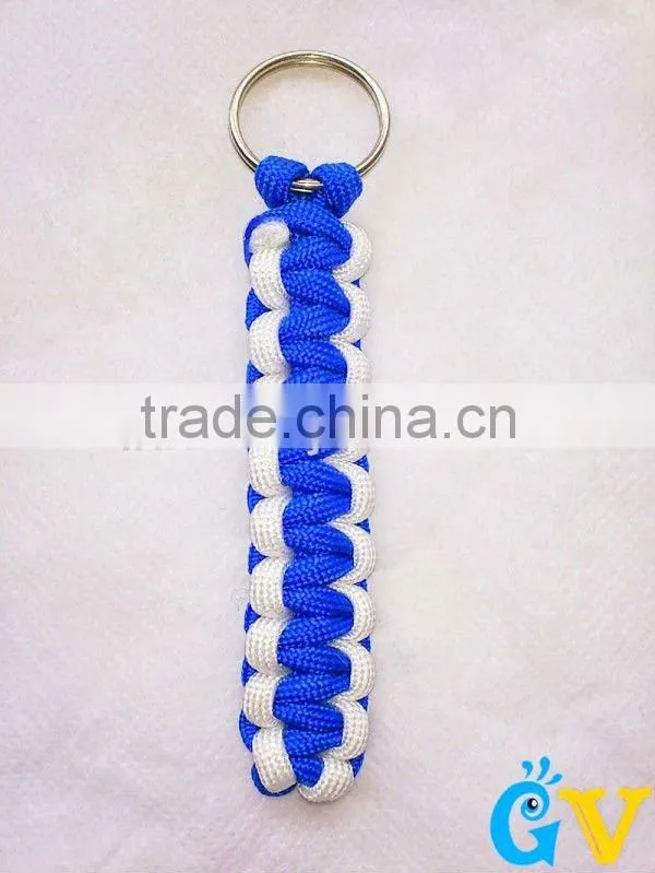 550 Survival Paracord Keychain Camo for Key Zipper Whistle Knife Holder