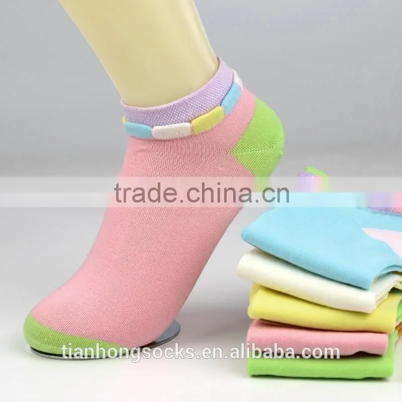 Special cuff lovely cute invisible women cotton socks
