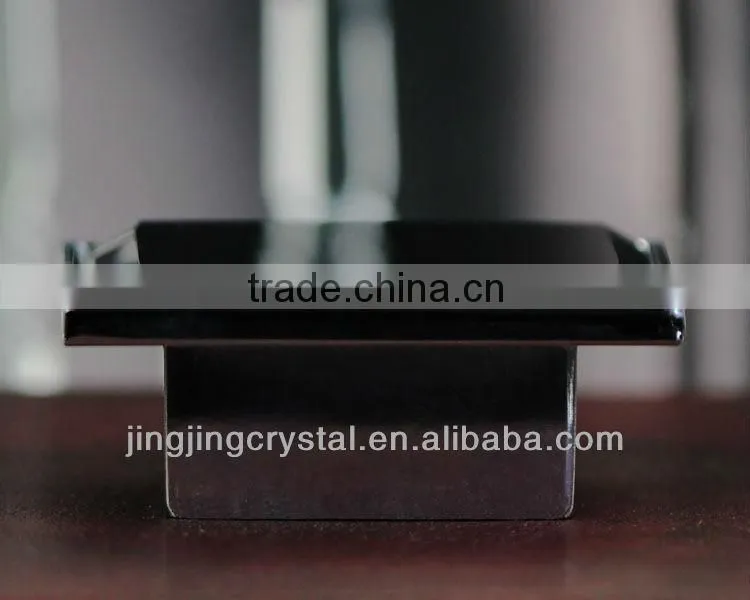 Classic Black Crystal Mosaic Furniture Handle Pull rich in Crystal colour