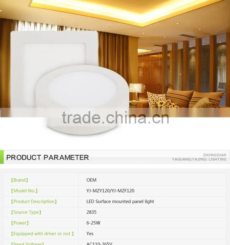 25W 300X300 surface mounted led panel light