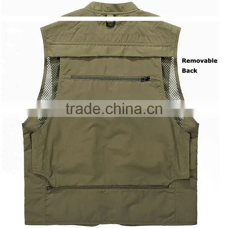 Custom Mens Outdoor Sports Fishing Vest