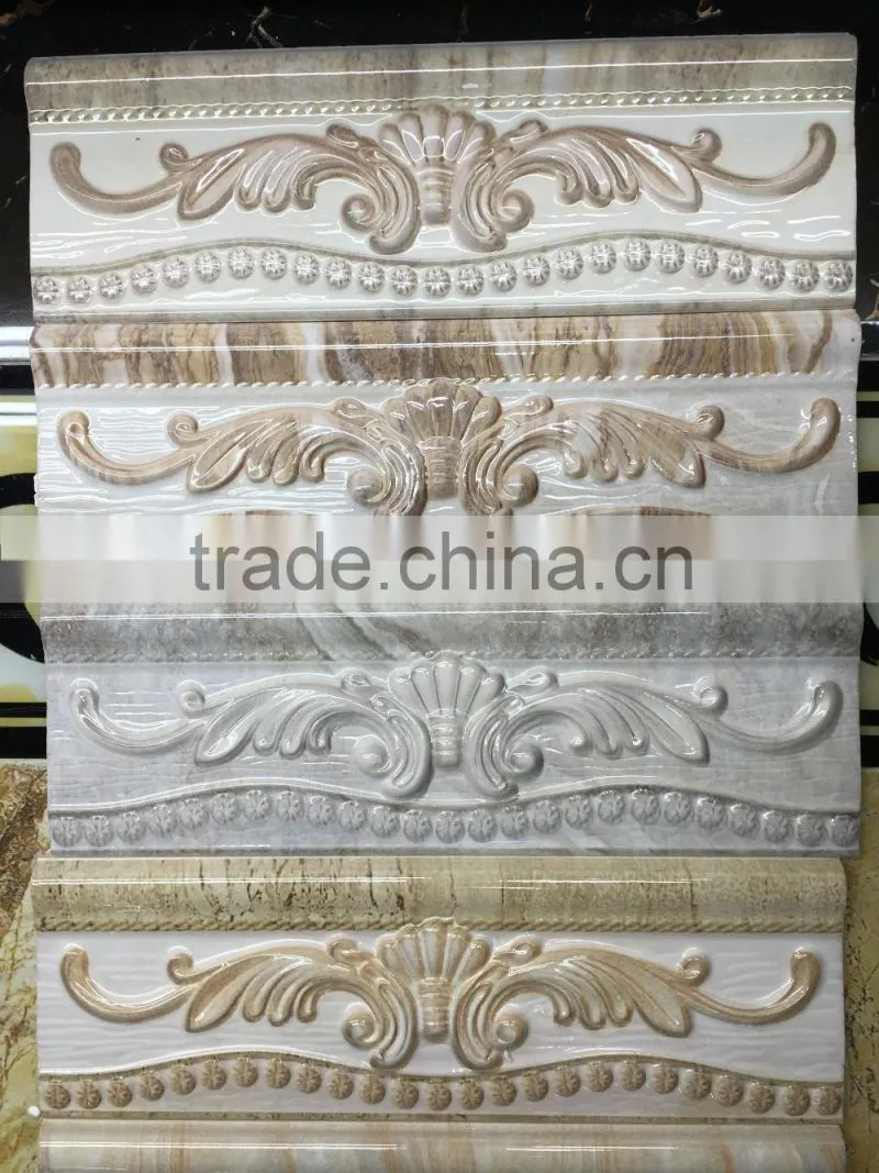 100x300mm china factory cheap relief Algeria ceramic border tiles