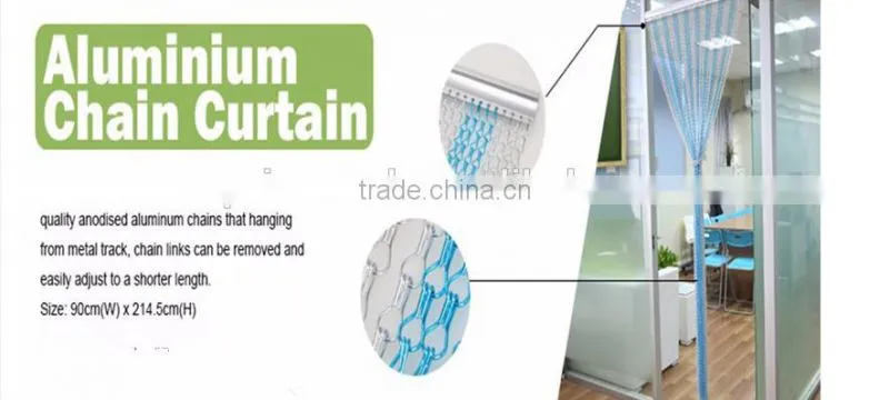 Anodized chain link Curtain / Decorative metal chain link mesh curtain