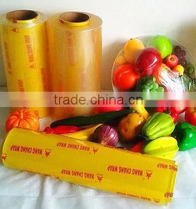 customize logo PVC cling film food grade stretch wrap