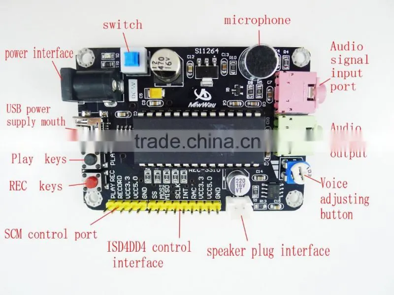 ISD4004 Speech module voice module development Kit NewWay third version