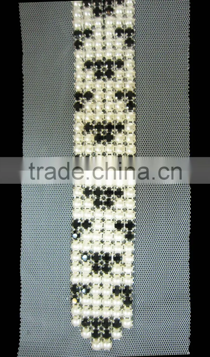 5MM Pearl Bead Octangle Collar Beaded Neckline Garment Accessories