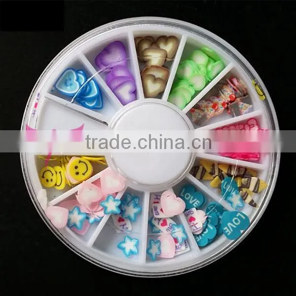 2015 animal design nail art clay slice decoration wheel