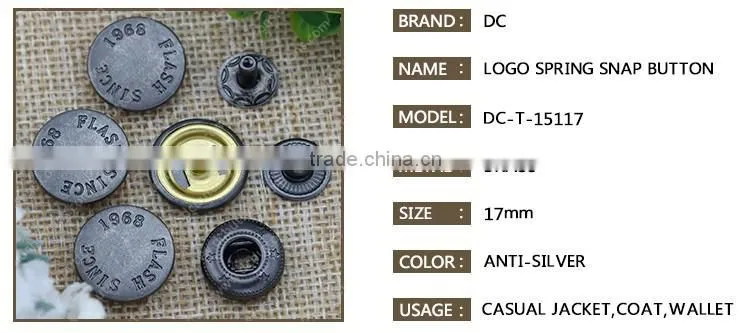Wholesale Metal Button Customized 4 Parts Snap Fastener,Snap Button Bracelet