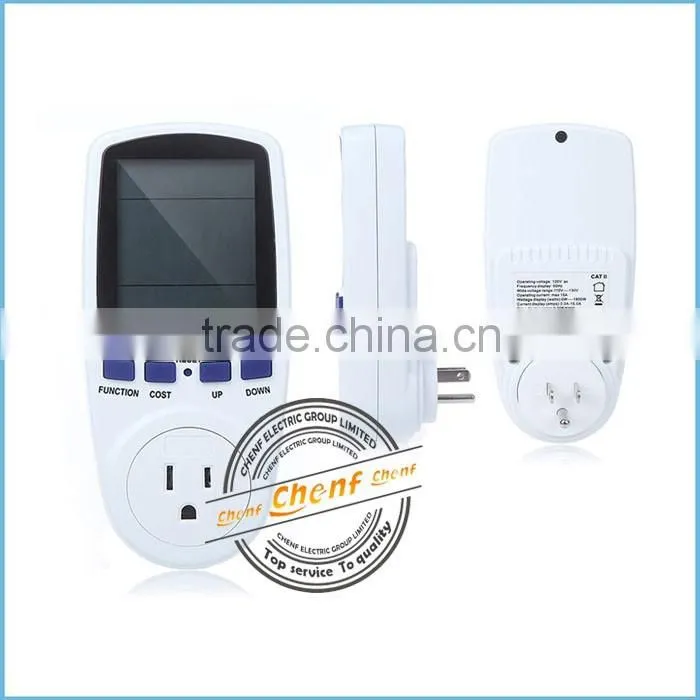 2014 Newest Digital Electricity Power Meter With Factor with 120V 15A US Plug