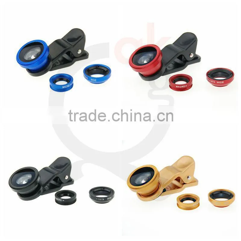 3 IN 1 Fish Eye,Macro, Wide Range,Universal Photo Clip Lens.