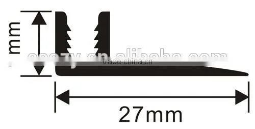 PVC floor edge trims//PVC end edge trim//laminate End profile//PVC end trim covered with PVC wrapping