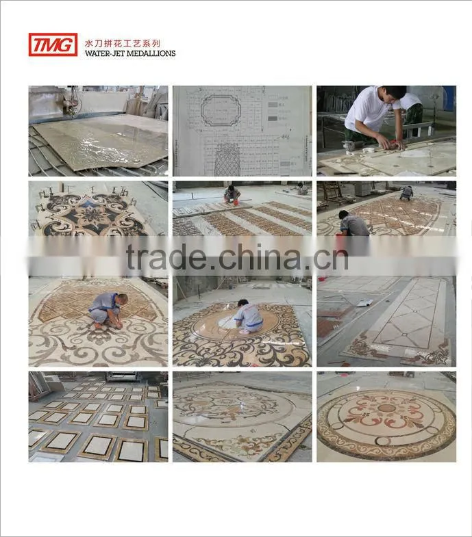 Waterjet table tops round shape tulip designs hotsale